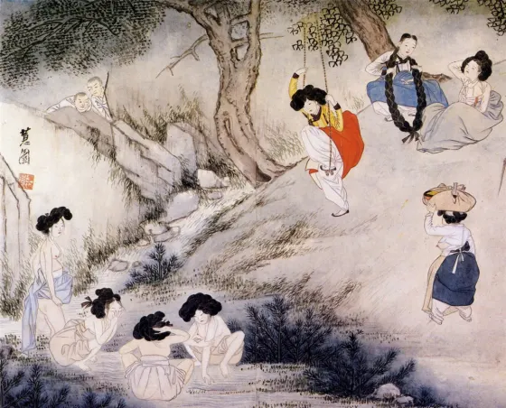 신윤복, 「단오풍정」